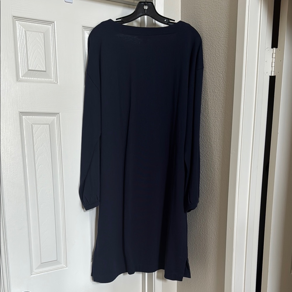 J. Crew Navy Lace-Up Dress - Picture 7 of 7